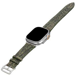 Authentic Lizard Leather Strap for Apple Watch - Forest Camo Color